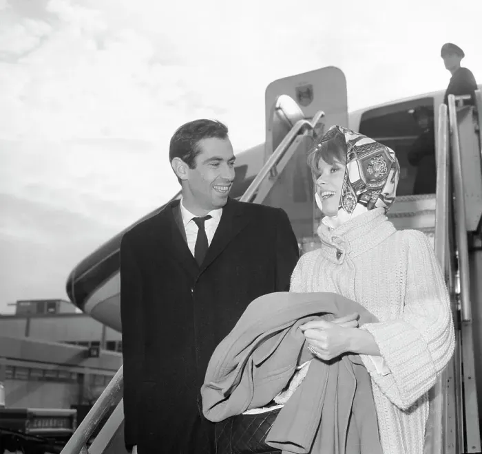 Framed Print : Catherine Deneuve with Roger Vadim Framed Print : Catherine Deneuve with Roger Vadim