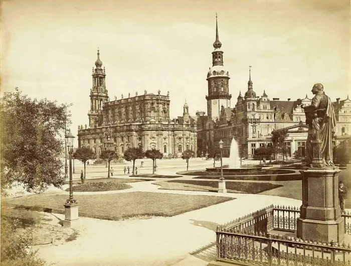 Framed Print : The Catholic Court Church and Palace in Dresden in 1890, Saxony, Germany, Historical, digitally restored reproduction from an 18th or 19th century original Framed Print : The Catholic Court Church and Palace in Dresden in 1890, Saxony, Germany, Historical, digitally restored reproduction from an 18th or 19th century original