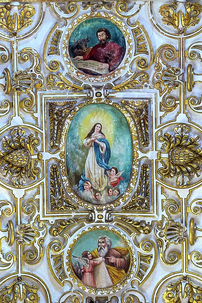The Catholic Icons of Santo Domingo de JuAarez Church in Oaxaca, Mexico