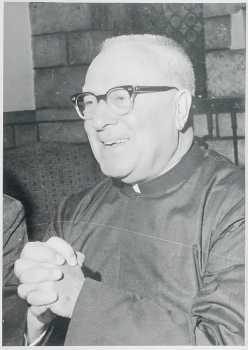 Framed Print : Catholic Priest Charles Coughlin with His Hands in Prayerful Position