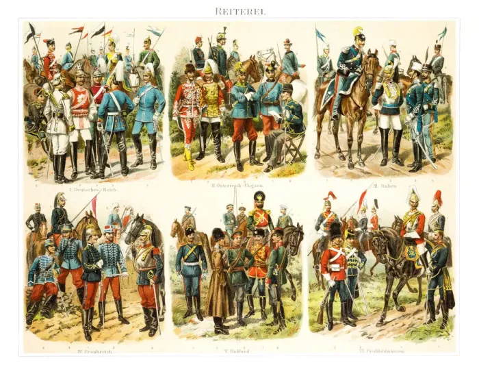 Framed Print : Cavalry antique lithograph 1896 Framed Print : Cavalry antique lithograph 1896