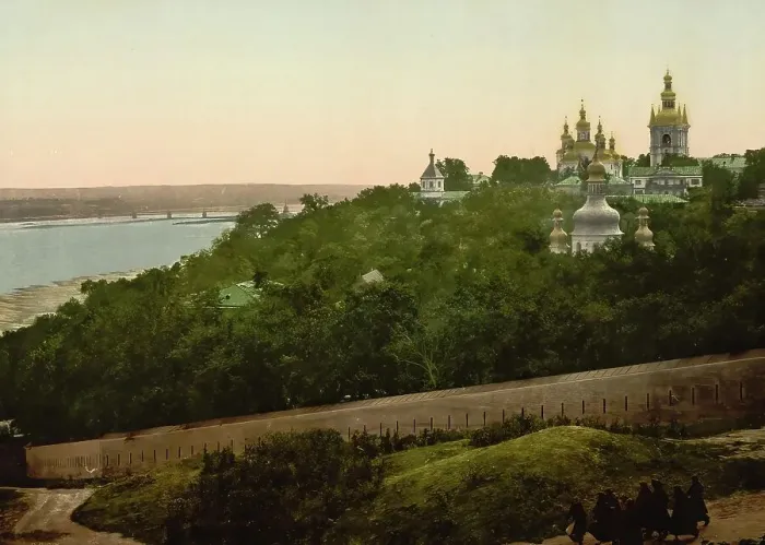 Framed Print : Cavernes Lointains, Kiev, Russia, Ukraine, c. 1890, Historic, digitally enhanced reproduction of a photochrome print of the period Framed Print : Cavernes Lointains, Kiev, Russia, Ukraine, c. 1890, Historic, digitally enhanced reproduction of a photochrome print of the period