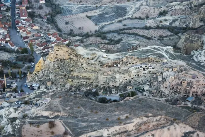 Framed Print : Cavusin Village, Aerial view, Cappadochia Framed Print : Cavusin Village, Aerial view, Cappadochia