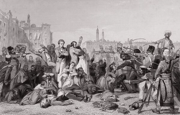 Cawnpore Massacre. British captives are killed by rebel sepoys during the