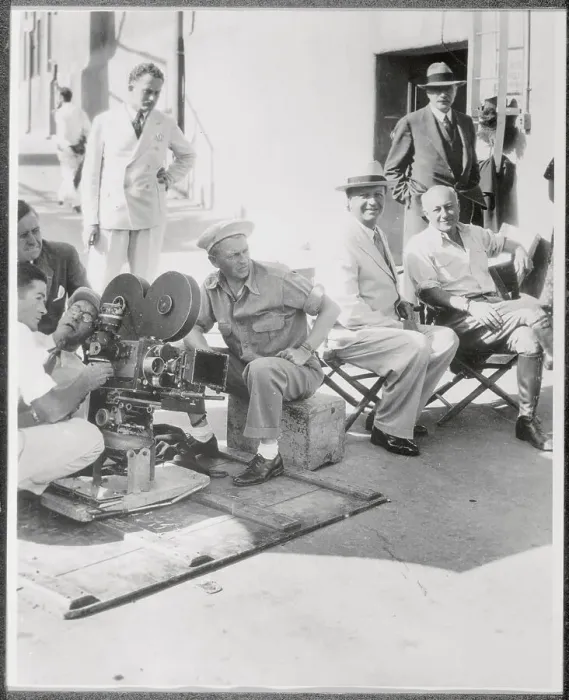 Framed Print : Cecil B. Demille With Baron Maurice de Rothschild in the Film Studio Framed Print : Cecil B. Demille With Baron Maurice de Rothschild in the Film Studio