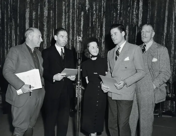 Framed Print : Cecil B. Demille and the Cast of His Radio Show Framed Print : Cecil B. Demille and the Cast of His Radio Show