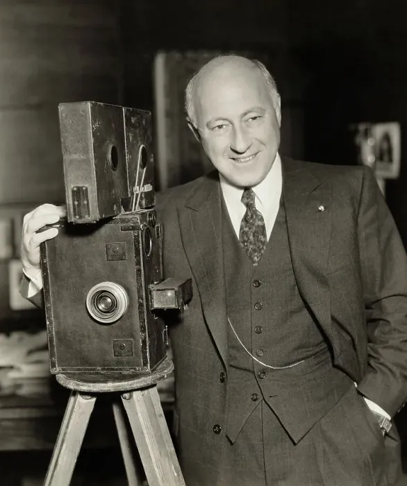 Framed Print : Cecil B. DeMille and His First Camera Framed Print : Cecil B. DeMille and His First Camera