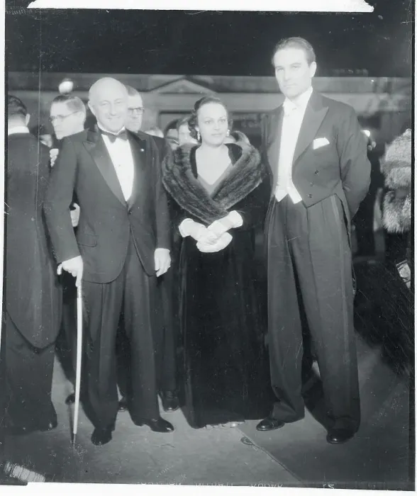 Framed Print : Cecil B. Demille and Friends Attending Premier of Queen Christina
