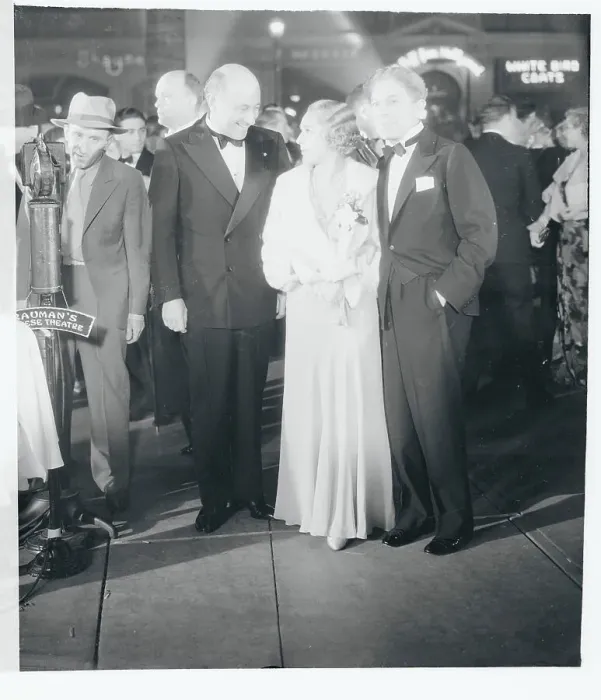 Framed Print : Cecil B. Demille and Friends Attending the Premier of Rain