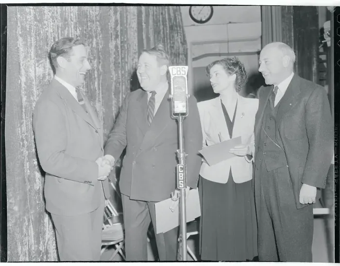 Framed Print : Cecil B. DeMille With Greeting Party for Norman Siegel Framed Print : Cecil B. DeMille With Greeting Party for Norman Siegel