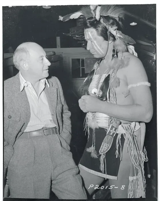 Framed Print : Cecil B. DeMille With Monte Blue in Native Costume Framed Print : Cecil B. DeMille With Monte Blue in Native Costume