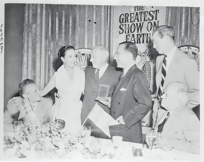 Framed Print : Cecil B. Demille Receiving American Weekly Award Framed Print : Cecil B. Demille Receiving American Weekly Award