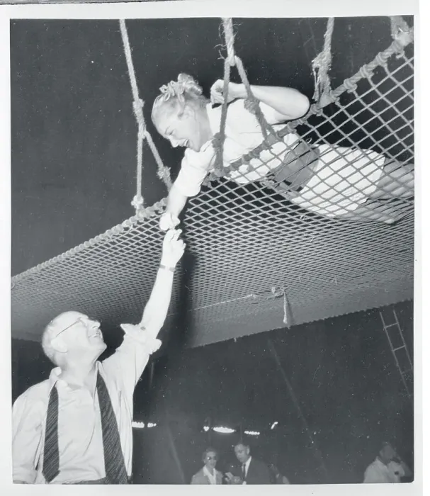 Framed Print : Cecil B. DeMille Supervising Betty Hutton Flying in The Air Framed Print : Cecil B. DeMille Supervising Betty Hutton Flying in The Air
