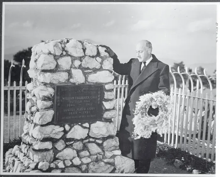 Framed Print : Cecil B. Demille Visiting Buffalo Bill's Grave Framed Print : Cecil B. Demille Visiting Buffalo Bill's Grave