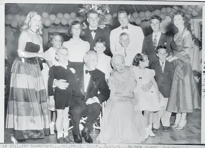 Framed Print : Cecil B. Demille and Wife Celebrating Golden Anniversary With Grandchildren Framed Print : Cecil B. Demille and Wife Celebrating Golden Anniversary With Grandchildren