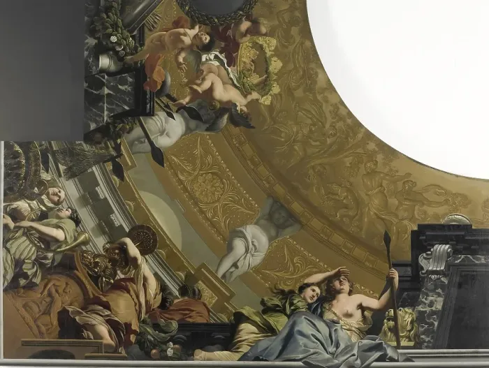 Framed Print : Ceiling Painting With Diana And Her Companions Framed Print : Ceiling Painting With Diana And Her Companions