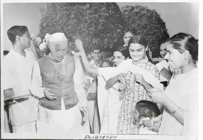 Framed Print : Celebrants Sprinkling Powder on Jawaharlal Nehru Framed Print : Celebrants Sprinkling Powder on Jawaharlal Nehru