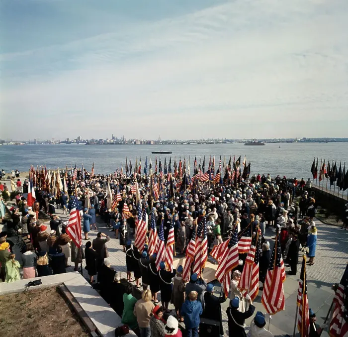 Framed Print : Celebrations On Liberty Island Framed Print : Celebrations On Liberty Island