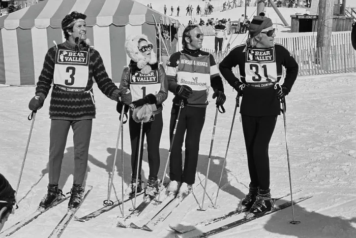 Framed Print : Celebrity Ski Race