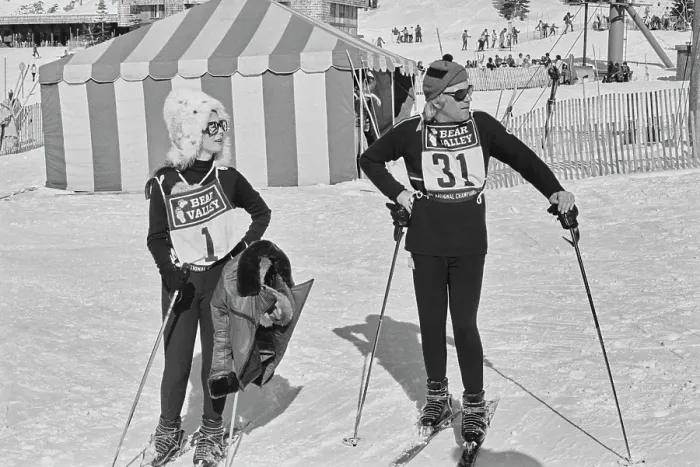 Framed Print : Celebrity Ski Race