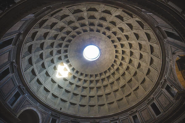 Celling of the roman Pantheon, low angle view