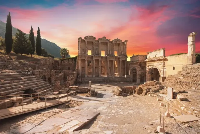 Framed Print : Celsus Library in Ephesus, Turkey