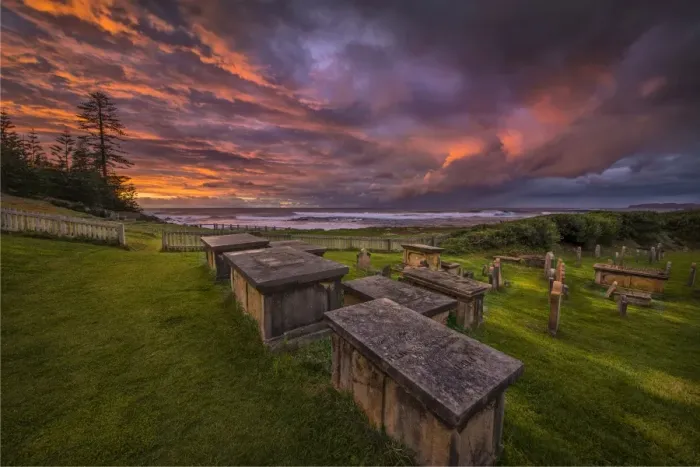 Framed Print : A cemetery Dawn Framed Print : A cemetery Dawn