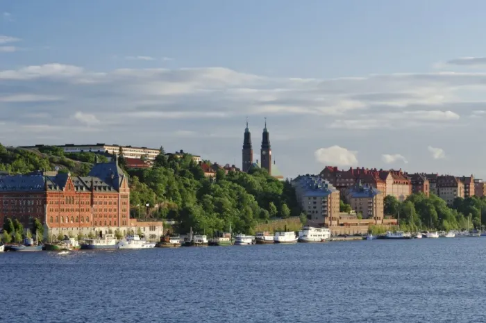 Framed Print : Center of Stockholm, seen from the sea, Sweden, Scandinavia, Europe Framed Print : Center of Stockholm, seen from the sea, Sweden, Scandinavia, Europe
