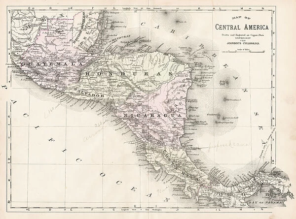 Central America map 1893