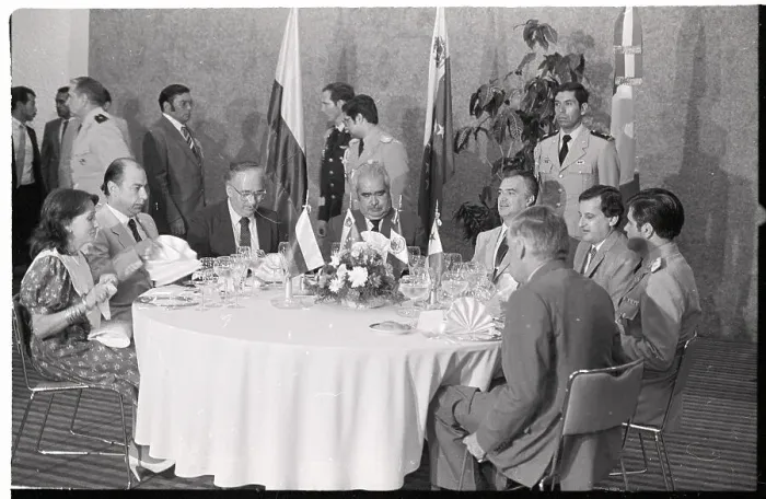 Framed Print : Central American Leaders Seated at Table