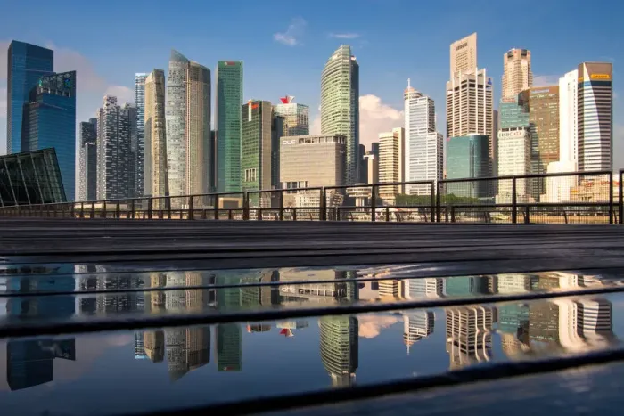 Framed Print : Central business district, Singapore