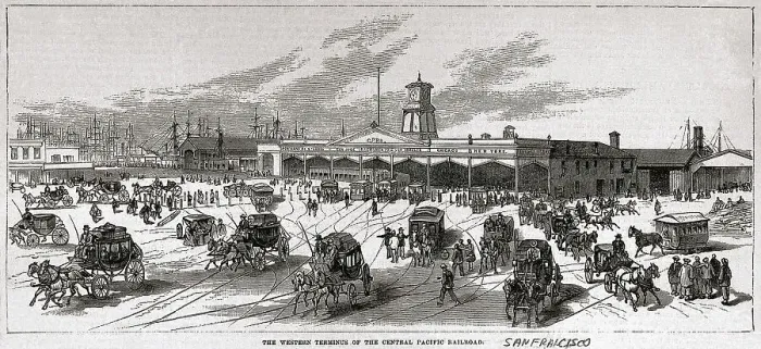 Framed Print : Central Pacific Railroad Station Framed Print : Central Pacific Railroad Station