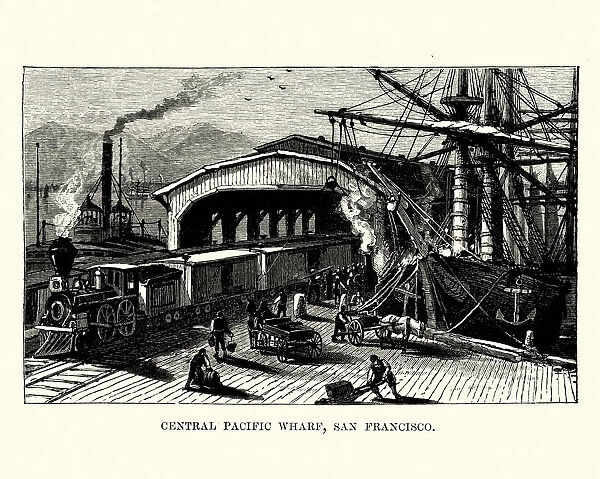 Central Pacific Wharf, San Francisco, 19th Century