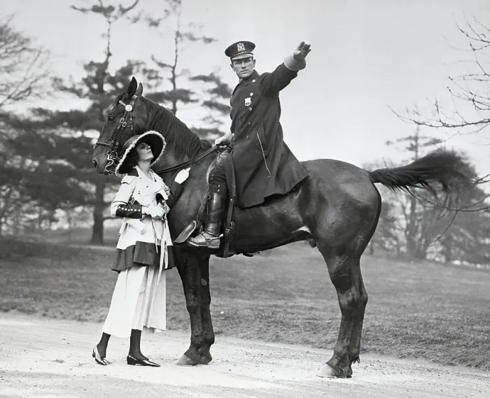 Framed Print : Central Park Policeman On Horse Framed Print : Central Park Policeman On Horse