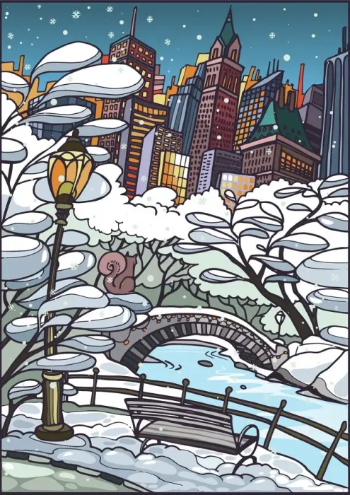 Framed Print : Central Park in winter Framed Print : Central Park in winter