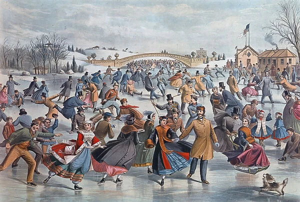 Central-Park, Winter; The Skating Pond