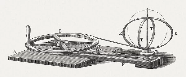 Centrifugal swing machine, wood engraving, published in 1880