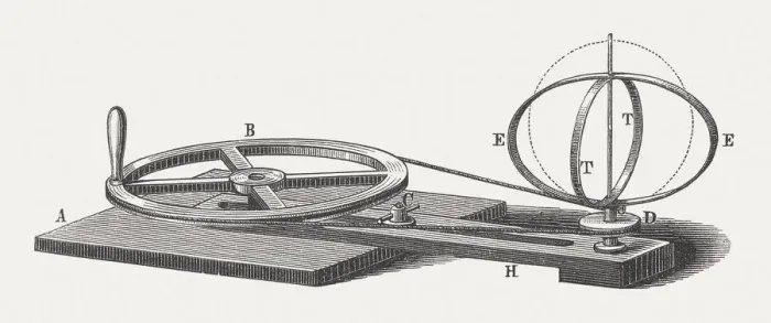 Framed Print : Centrifugal swing machine, wood engraving, published in 1880 Framed Print : Centrifugal swing machine, wood engraving, published in 1880