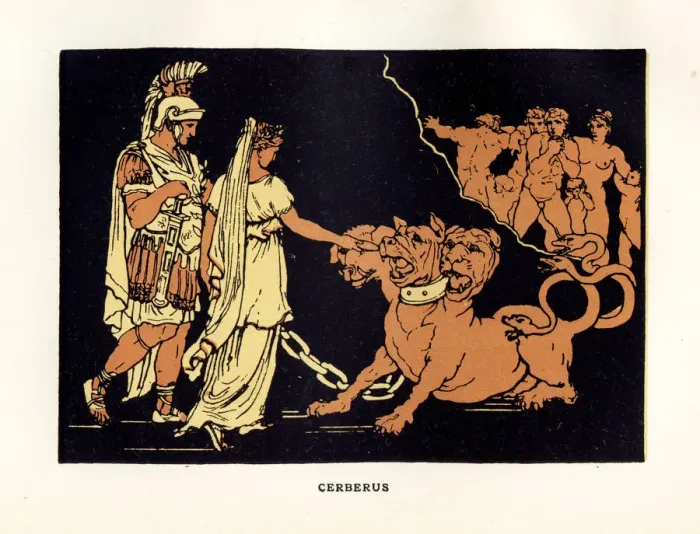 Framed Print : Cerberus a scene from Virgils Aeneid Framed Print : Cerberus a scene from Virgils Aeneid