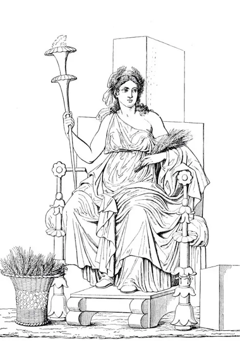 Framed Print : Ceres, Roman goddess of agriculture, fertility and marriage Framed Print : Ceres, Roman goddess of agriculture, fertility and marriage