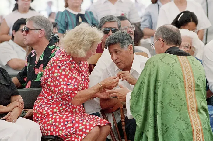 Framed Print : Cesar Chavez Receiving Bread from Ethel Kennedy Framed Print : Cesar Chavez Receiving Bread from Ethel Kennedy