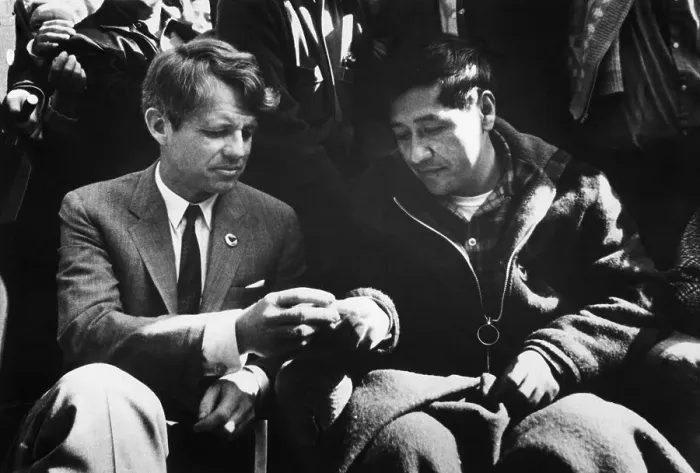 Framed Print : Cesar Chavez and Robert Kennedy Break Bread Framed Print : Cesar Chavez and Robert Kennedy Break Bread