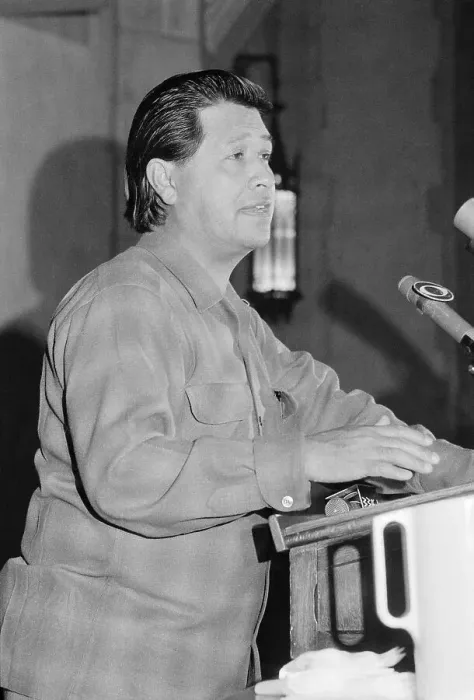 Framed Print : Cesar Chavez Speaking at Podium Framed Print : Cesar Chavez Speaking at Podium