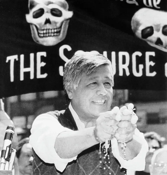 Framed Print : Cesar Chavez Squeezes Grapes In Rally Framed Print : Cesar Chavez Squeezes Grapes In Rally