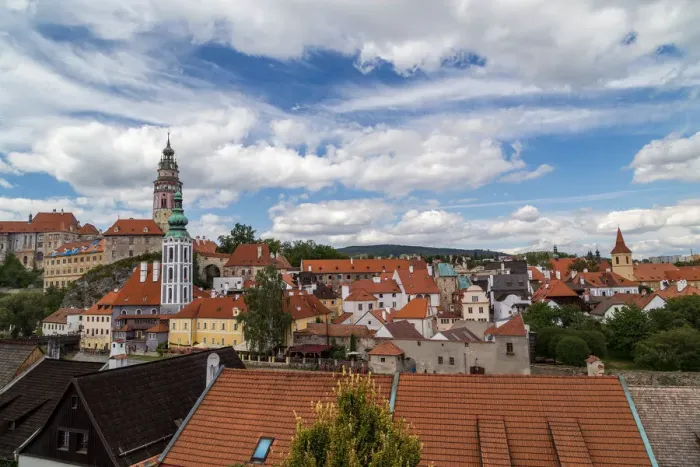 Framed Print : Cesky Krumlov city view, Czech Republic Framed Print : Cesky Krumlov city view, Czech Republic