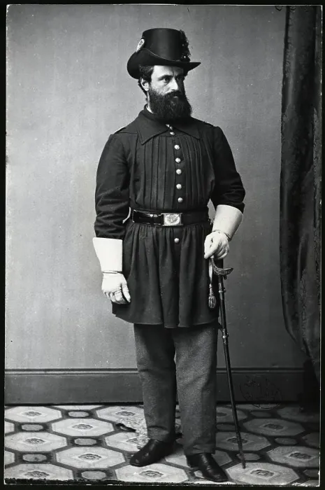 Framed Print : C.G. Dyer Standing Full Length W / Sword Framed Print : C.G. Dyer Standing Full Length W / Sword