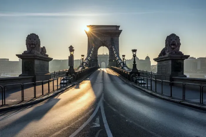 Framed Print : Chain bridge of Budapest, Hungary