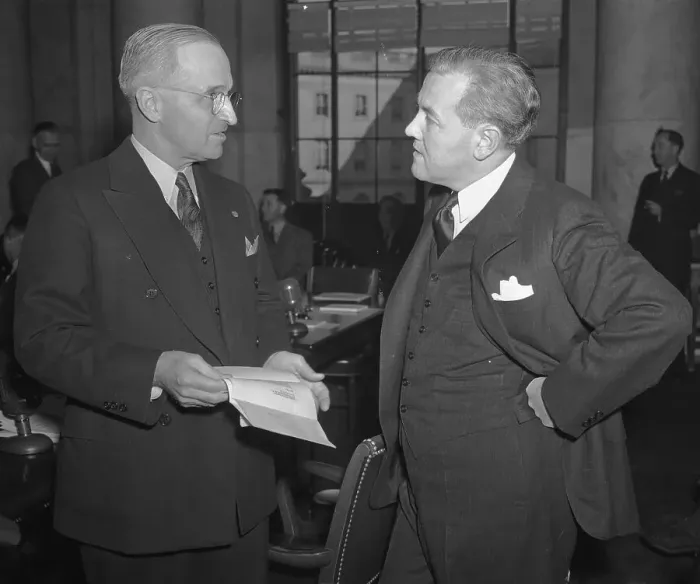 Framed Print : Chairman Truman Speaking with Thomas Corcoran Framed Print : Chairman Truman Speaking with Thomas Corcoran