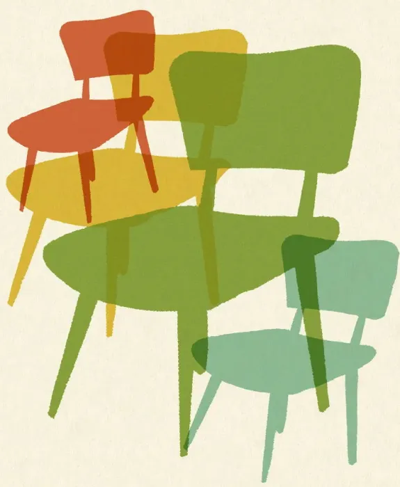 Framed Print : Four Chairs Framed Print : Four Chairs