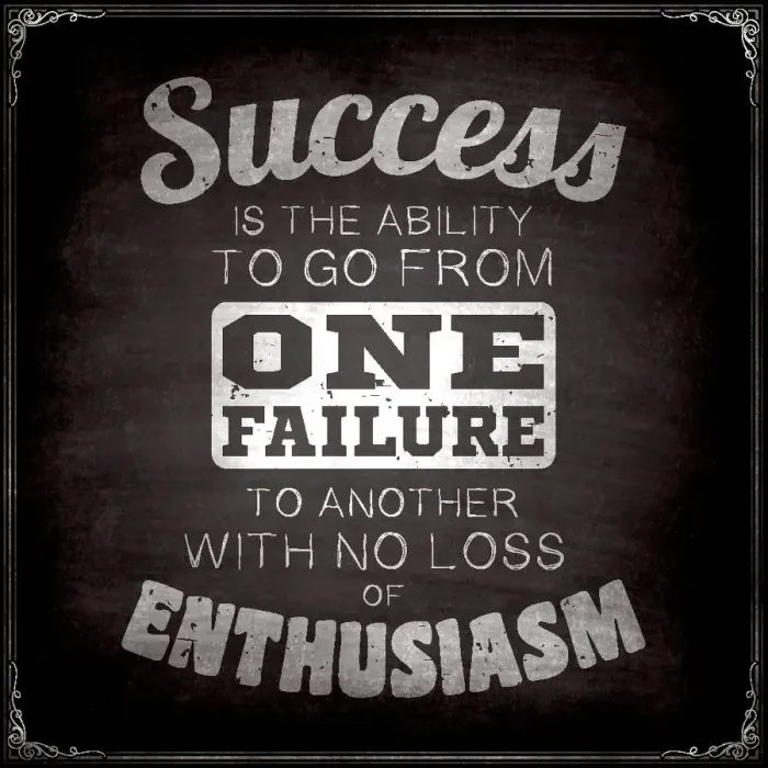 Framed Print : Chalkboard with inspiring sentence about success and failure Framed Print : Chalkboard with inspiring sentence about success and failure
